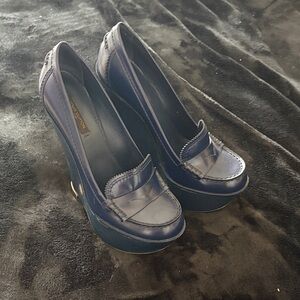 Louis Vuitton Navy Blue Heels